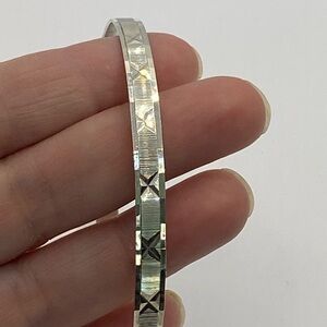 950 Silver Bangle Bracelet 9.64g Vintage Artisan Marked
